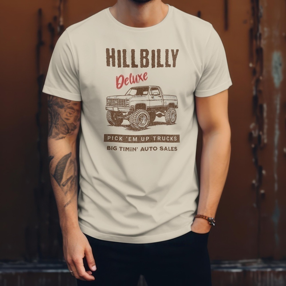 Hillbilly Deluxe Retro Truck Lover Graphic T-Shirt